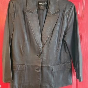 Leather blazer
